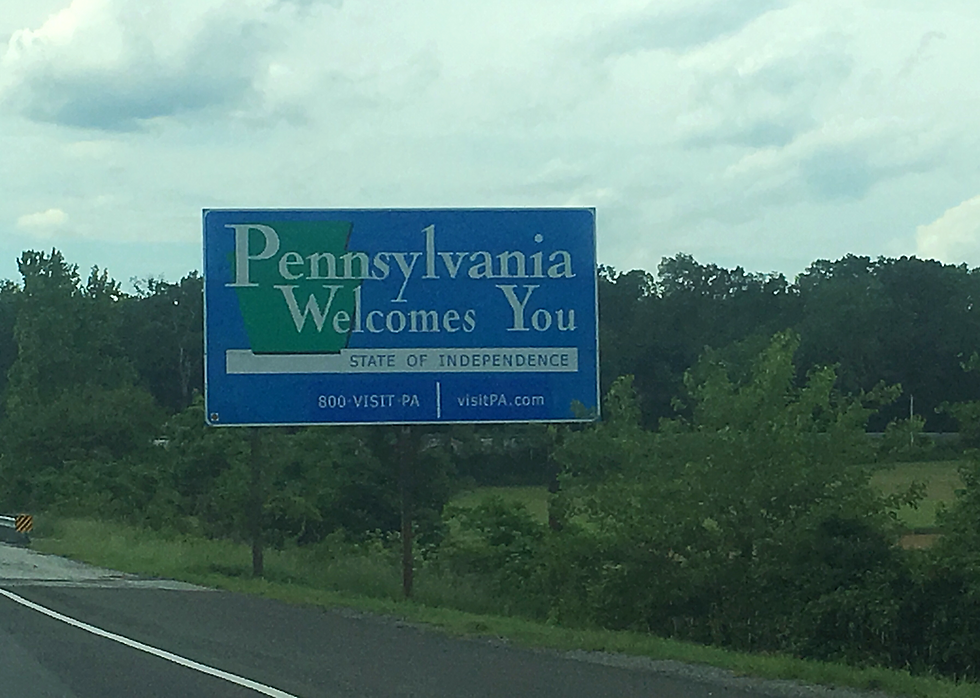 Panneau Signalétique de l'Etat de Pennsylvanie