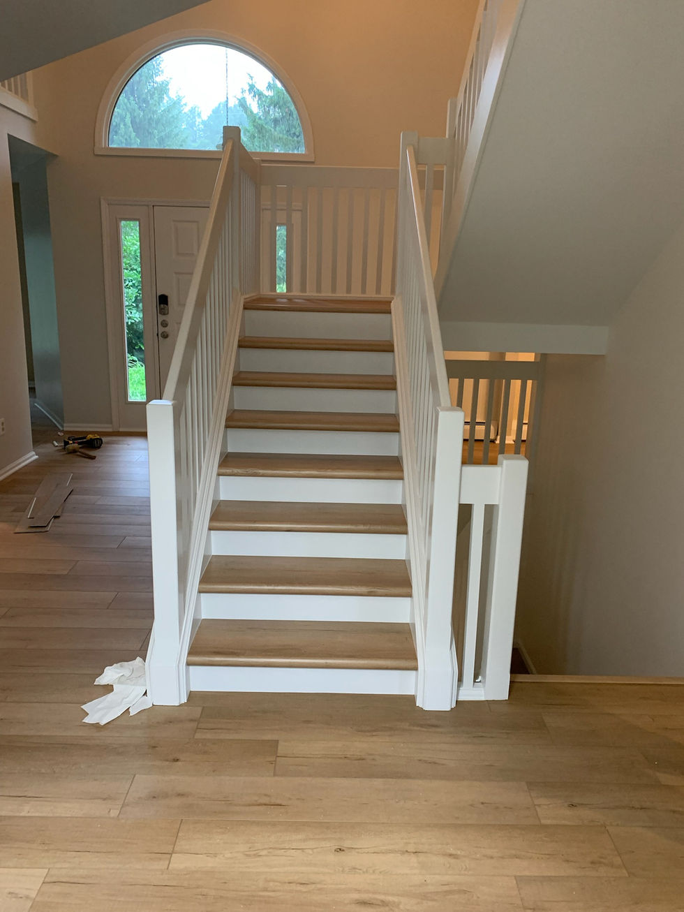 Interior house painting in Gainesville, FL, including drywall repair and trim painting for a smooth, vibrant finish