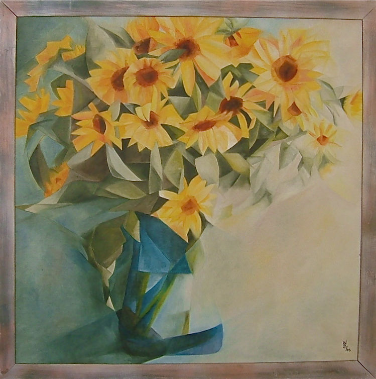 Sunflowers in Blue