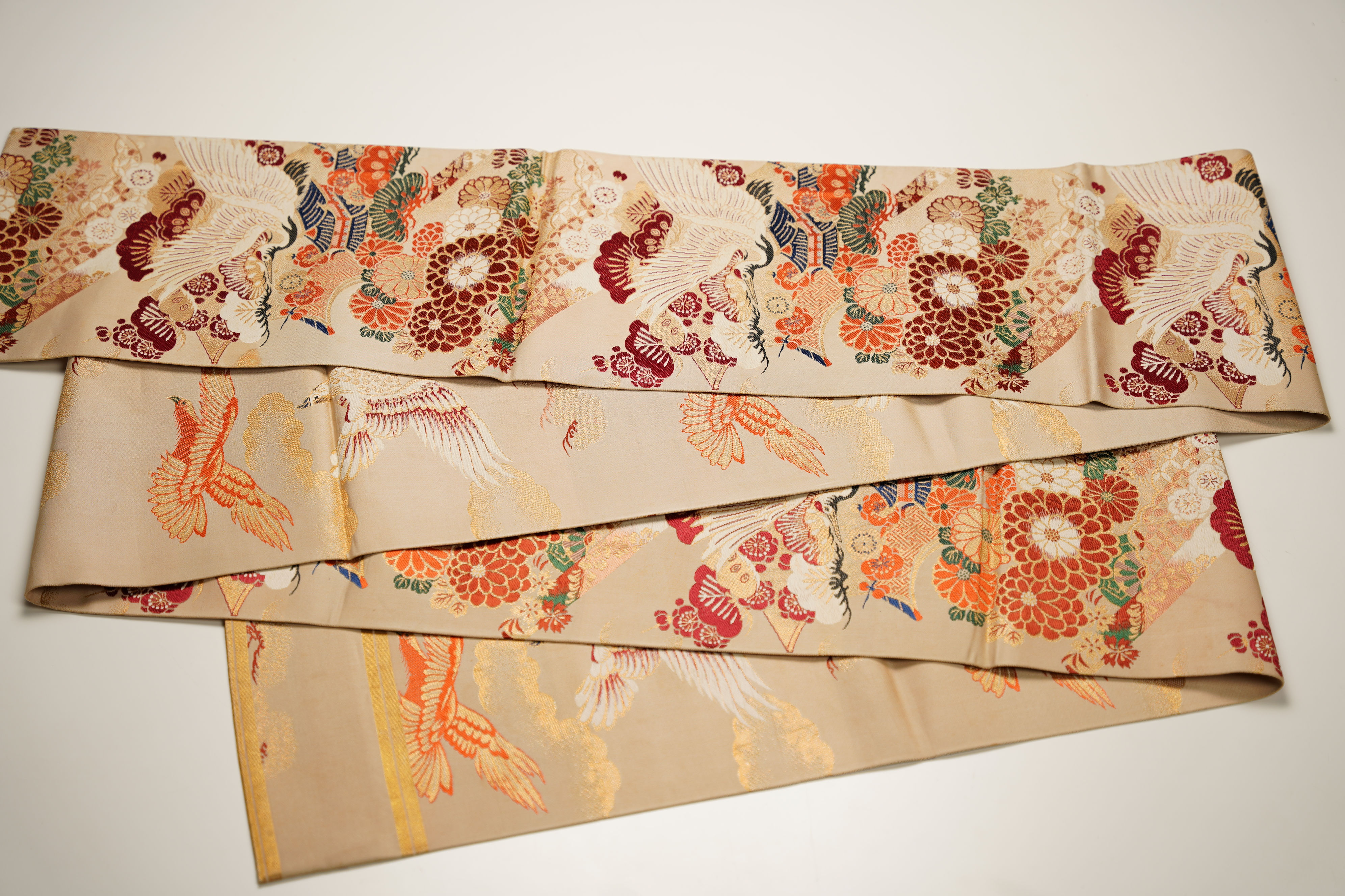 クレーンデザイン帯/テーブルランナー