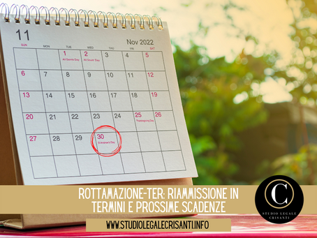 ROTTAMAZIONE-TER: RIAMMISSIONE IN TERMINI E PROSSIME SCADENZE
