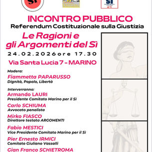INCONTRO PUBBLICO - Le Ragioni e gli Argomenti del Sì