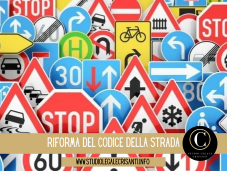 RIFORMA DEL CODICE DELLA STRADA
