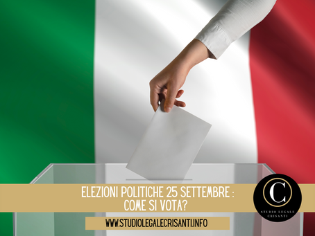 ELEZIONI POLITICHE: COME SI VOTA?