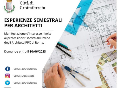 Grottaferrata – Il Comune in convezione con l’Ordine degli Architetti di Roma