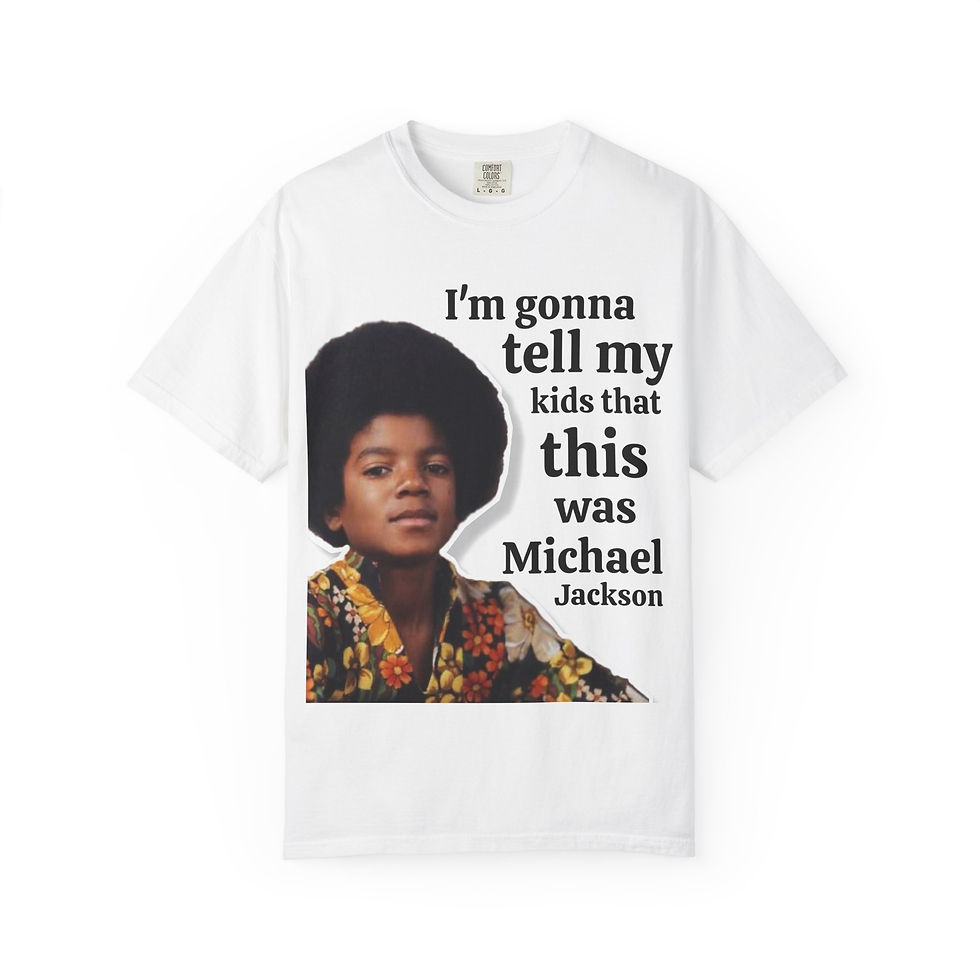 Thumbnail: Michael Jackson Teen Retro Floral Portrait T-Shirt