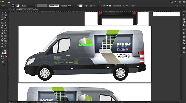 Layout und Design Fahrzeugbeschriftung