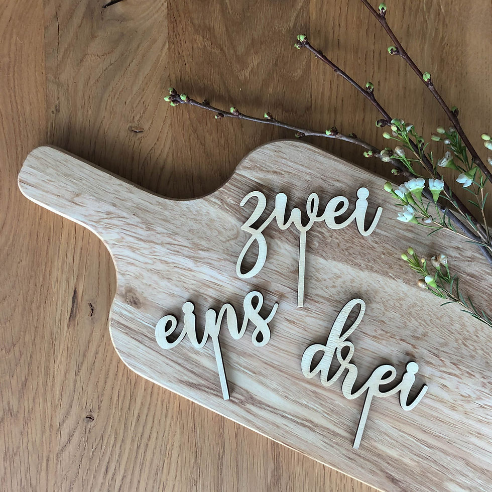 Caketopper, Zahlen, eins, zwei, drei,