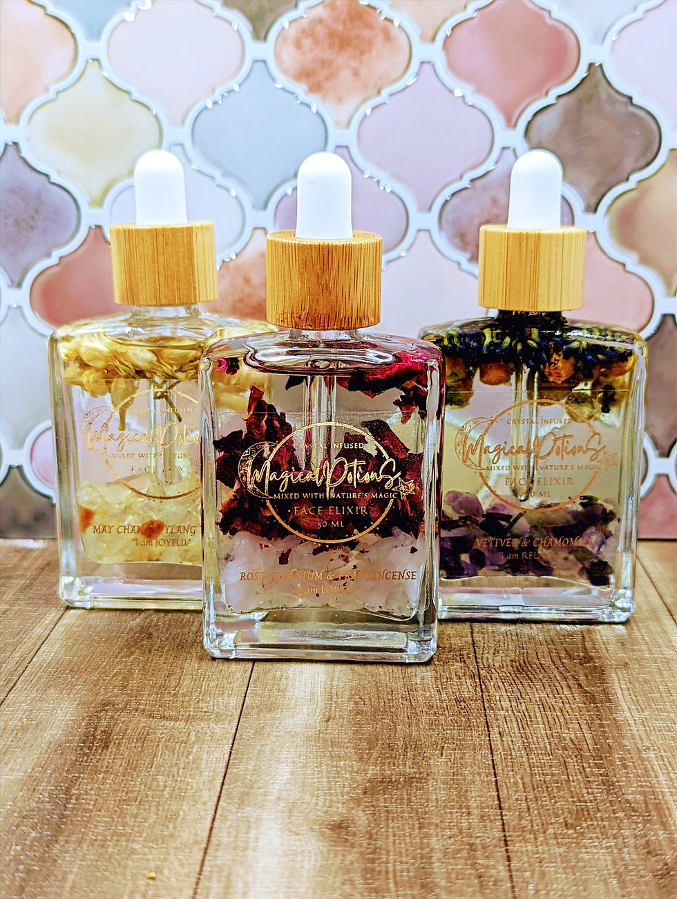 Thumbnail: Face Elixir - Set of 3 with Bamboo Tray