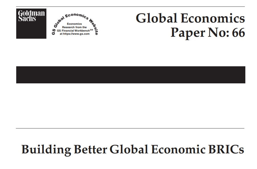 Artigo BRICs Goldman Sachs