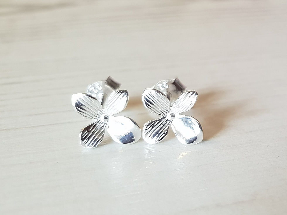 Flower 925 Sterling Silver Stud Earrings