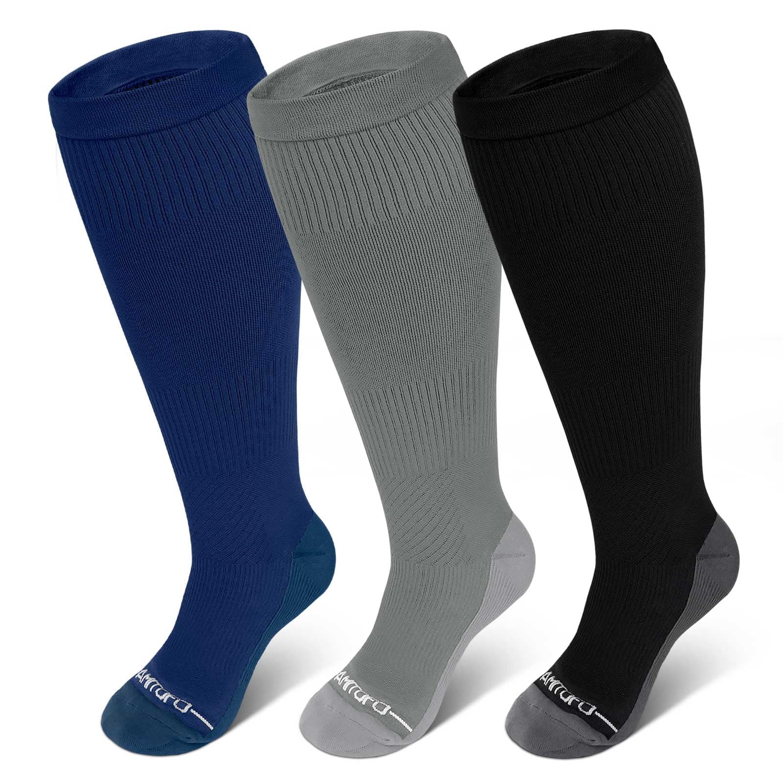 plus Size Compression Socks Wide Calf for Women Men, 20-30 Mmhg Wide Calf Knee H
