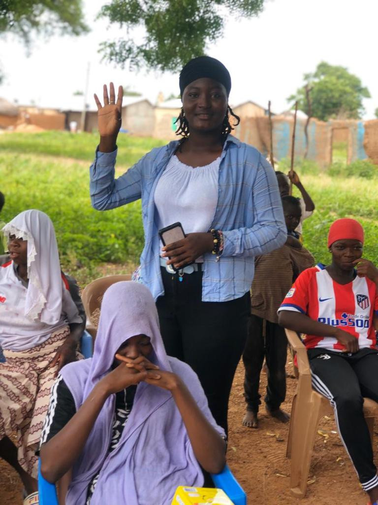 Sulemana Hibbatullah Wunpini, Women and Youth Empowerment Coordinator at SEDARVP Ghana, during a mission.