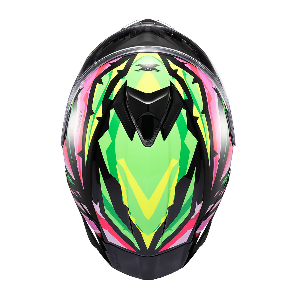 Miniatura: Capacete Texx Fechado Spihe Maasai Verde Rosa