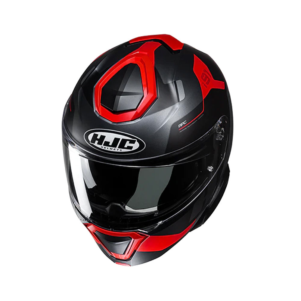Capacete HJC i91 Carst Preto Vermelho Modular