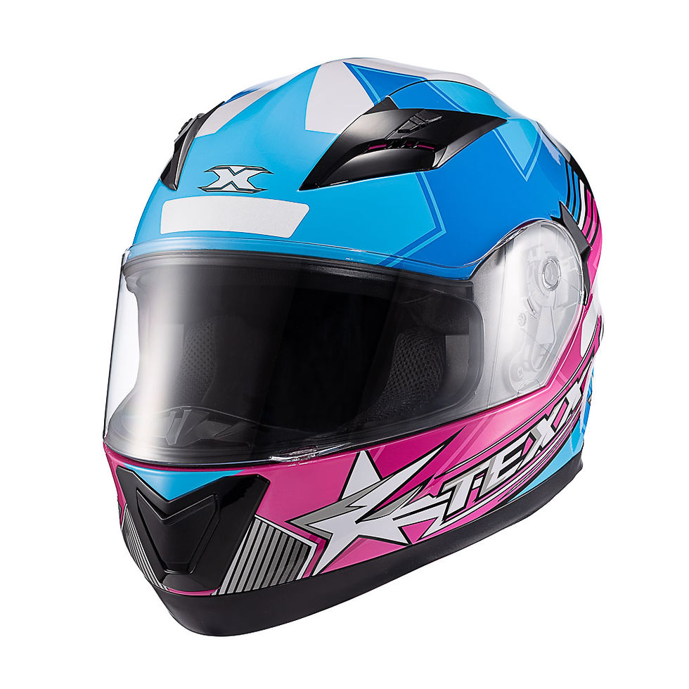 Miniatura: Capacete Texx Strike Superstar Azul Rosa Branco Brilho