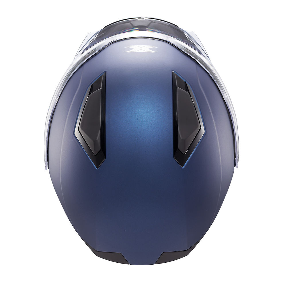 Miniatura: Capacete Texx Kratos Azul Fosco Escamoteável Viseira Solar - Tamanho 58