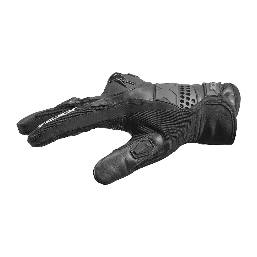 Miniatura: Luva Texx Old Shoot Preta Couro Ventilada Proteção