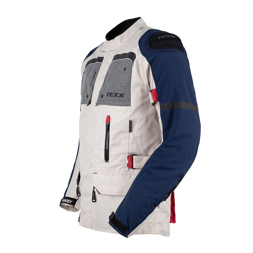 Miniatura: Jaqueta Texx Armor Masculina CE Branca Azul Vermelha Cinza