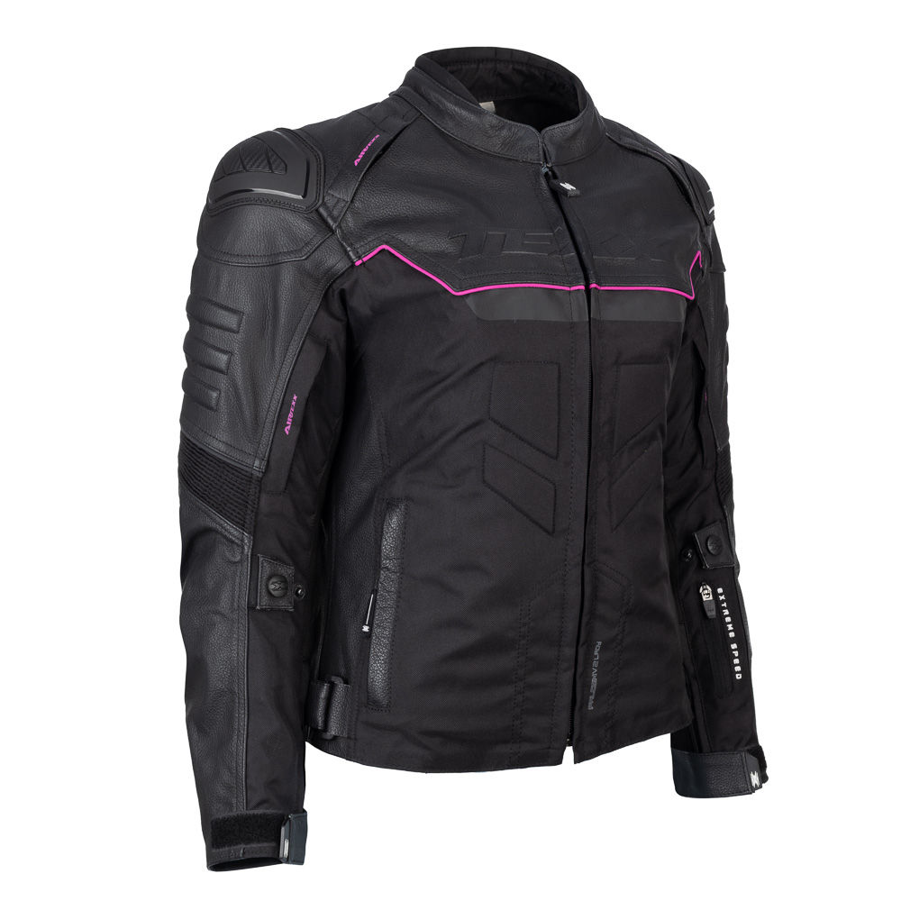 Jaqueta Texx Falcon V2 Lady Feminina Preta Rosa Couro