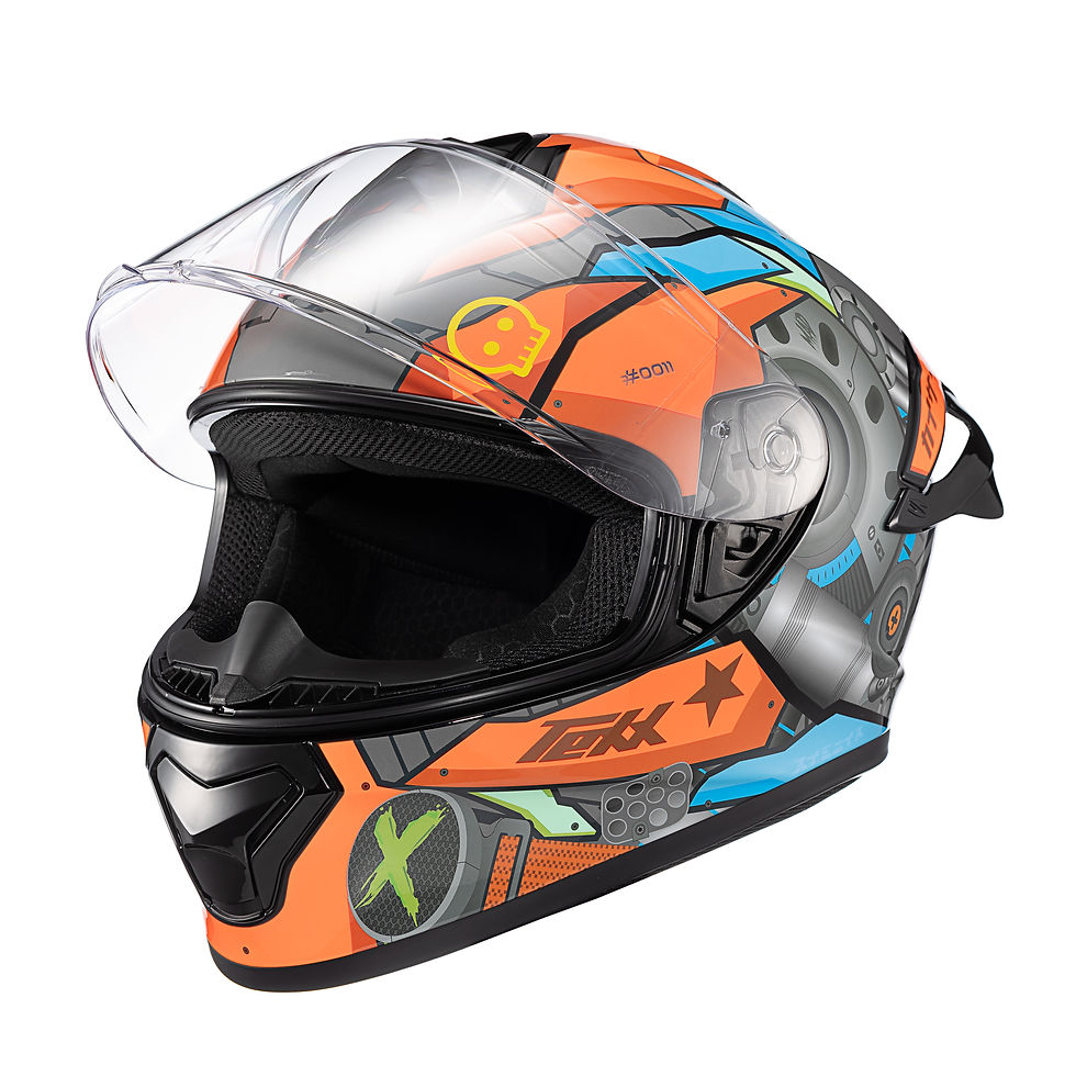 Miniatura: Capacete Texx Fechado Spihe Gear Verm Azul