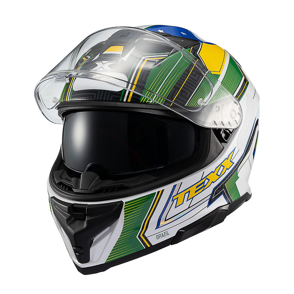 Miniatura: Capacete Texx Kaiman Flags Brasil Brilho Viseira Solar