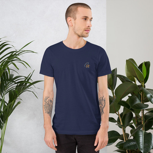 Embroidered CH Tee with Cream Illusion Graphic Back | chasinghuesmusic
