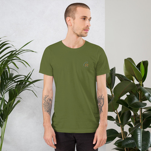 Embroidered CH Tee with Cream Illusion Graphic Back | chasinghuesmusic