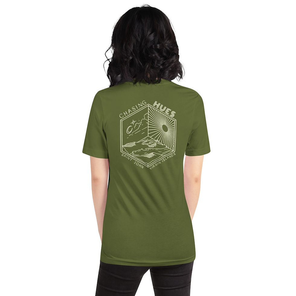 Thumbnail: Chasing Hues Illusion Tee - Cream Printed Logos