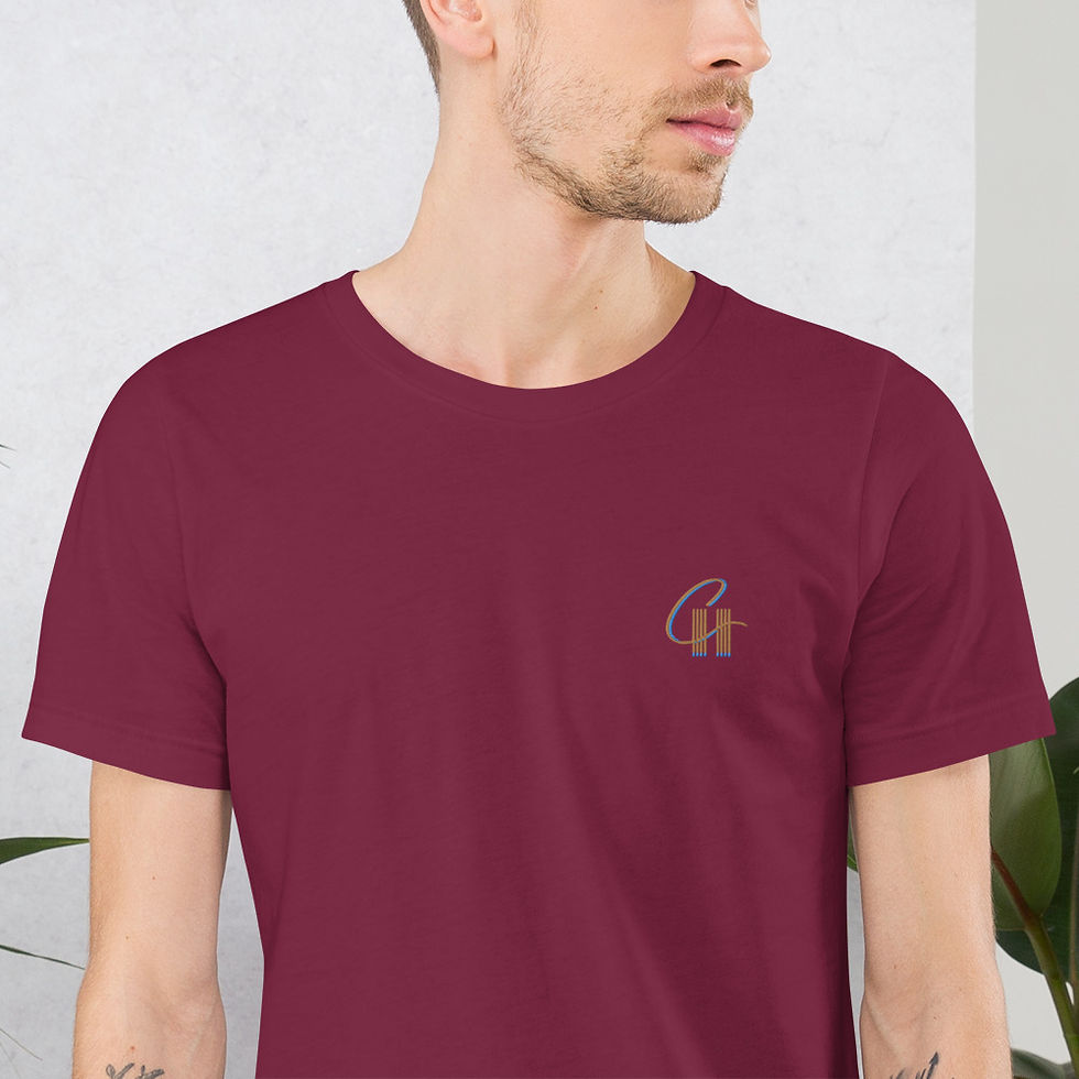 Thumbnail: Embroidered CH Tee with Cream Illusion Graphic Back