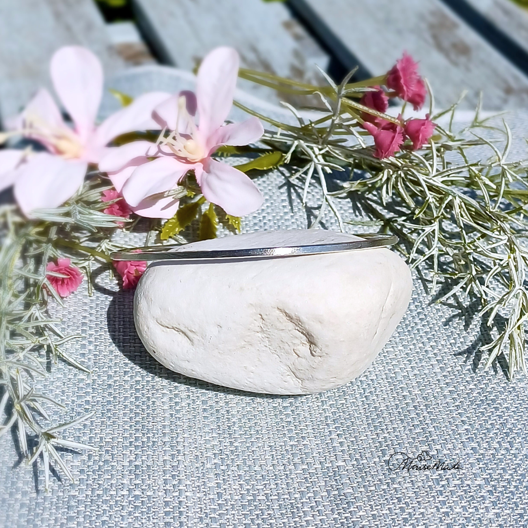 Brushed Satin Sterling Silver Bangle