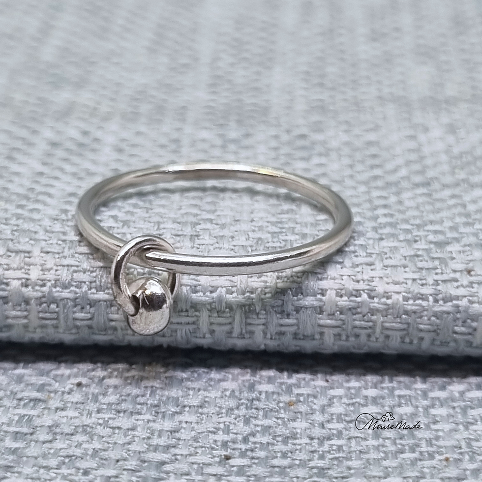 handmade silver stress ring