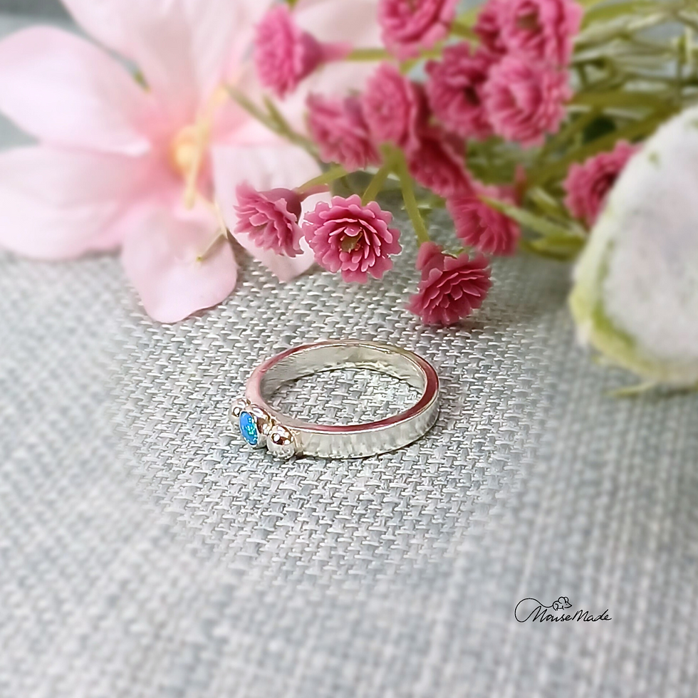 Thumbnail: The Sky Blue Opal Nugget Ring