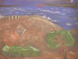 Une terrasse sur la mer le pin