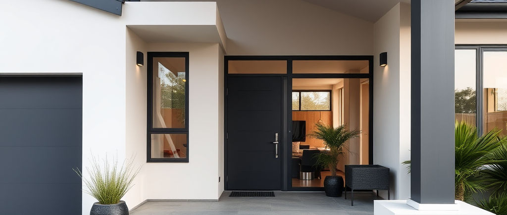 front of house in australia modern renovation single story