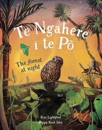 Te ngahere i te pō by Kiri Lightfoot, illustrated by Pippa Keel Situ