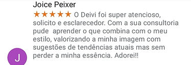 Depoimento de consultoria de imagem
