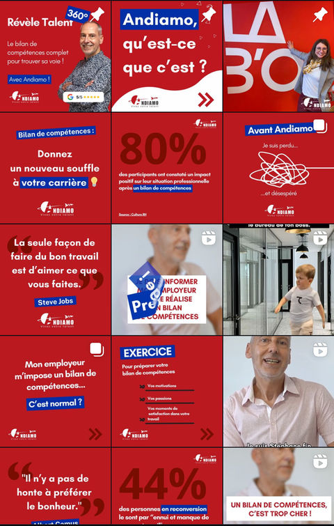 Feed instagram Andiamo TALENT