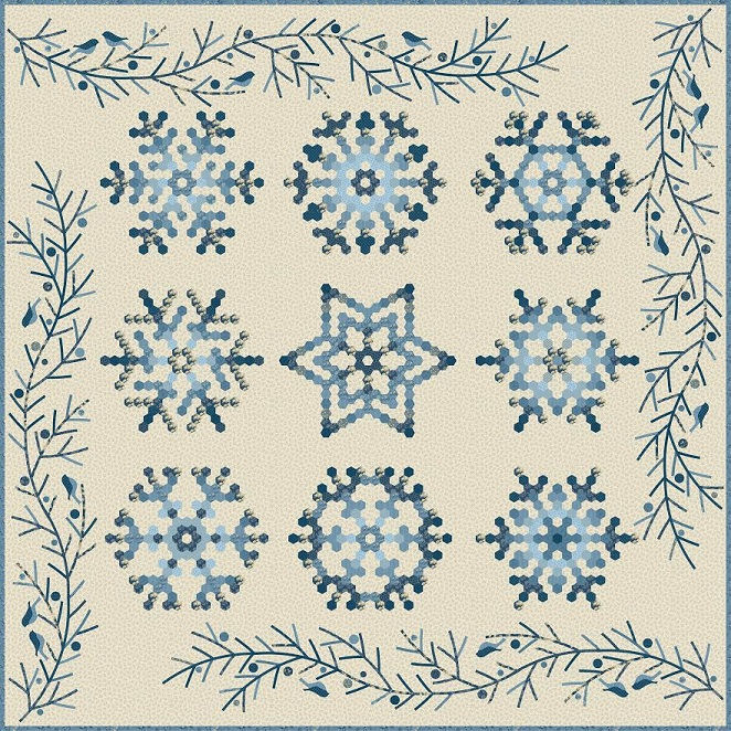 Thumbnail: Snowflake Pattern by Laundry Basket Quilts