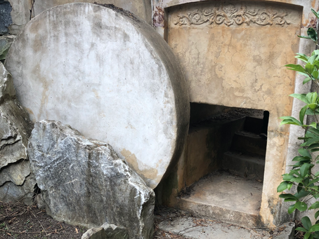 The stone didn’t roll away so Jesus could get out.