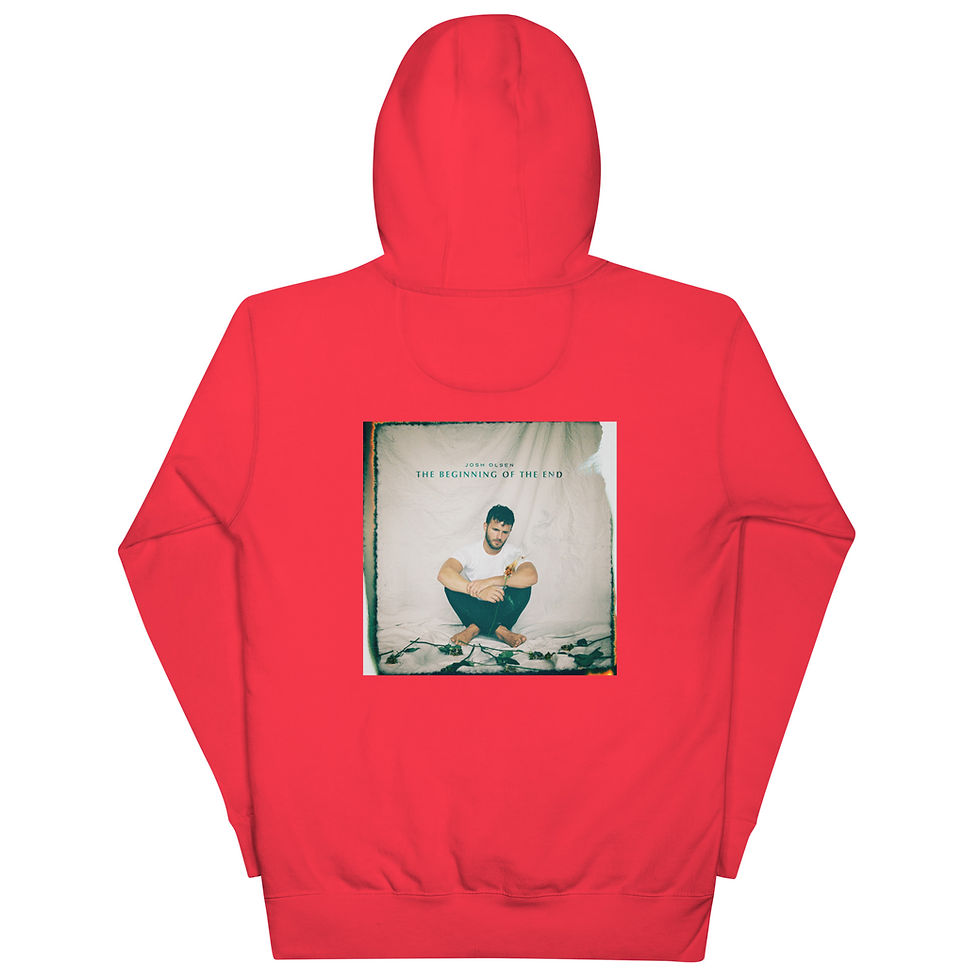 Thumbnail: Embroidered Burning Rose Album Art Hoodie  (Click to see more color options)