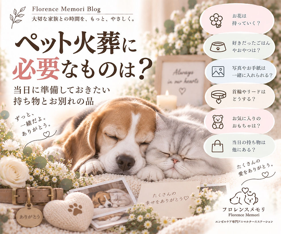ペット 火葬 持ち物