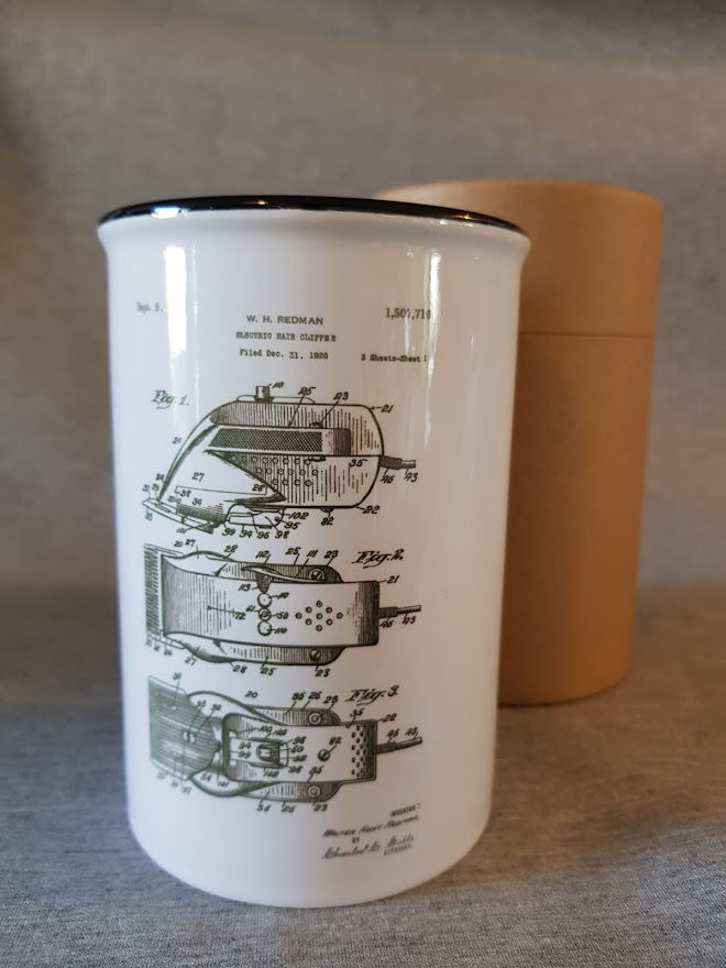 Thumbnail: Ceramic Pot - Vintage Print - Electric Clipper