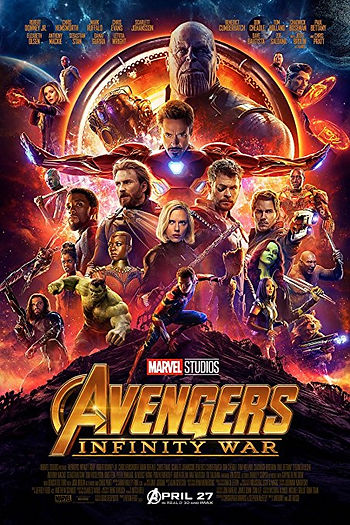 Official poster for Infinity War (dir. Anthony and Joe Russo) credit to Marvel Studios