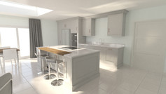 Bright Kitchen 3D Visualisation