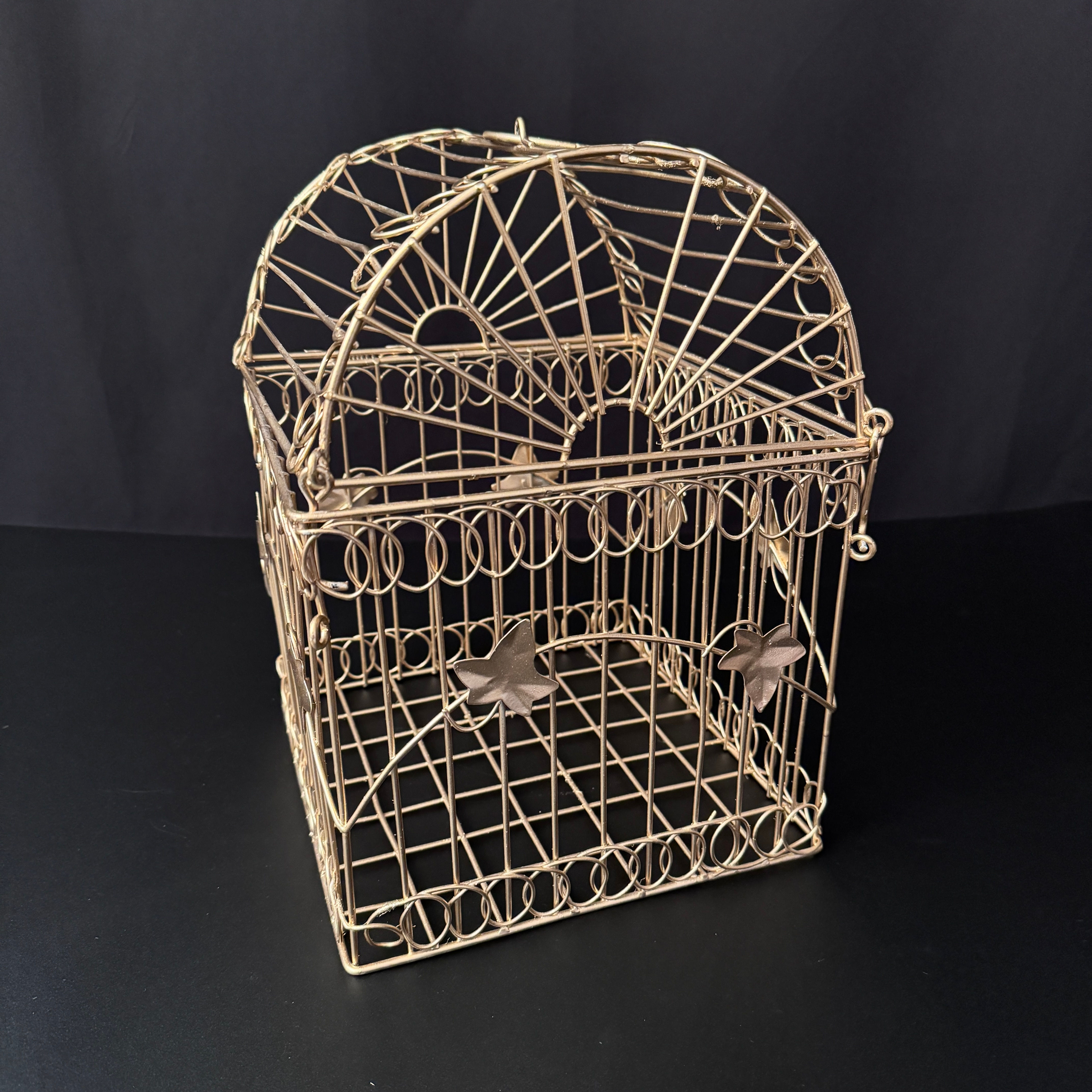 Gold Birdcage Card Box