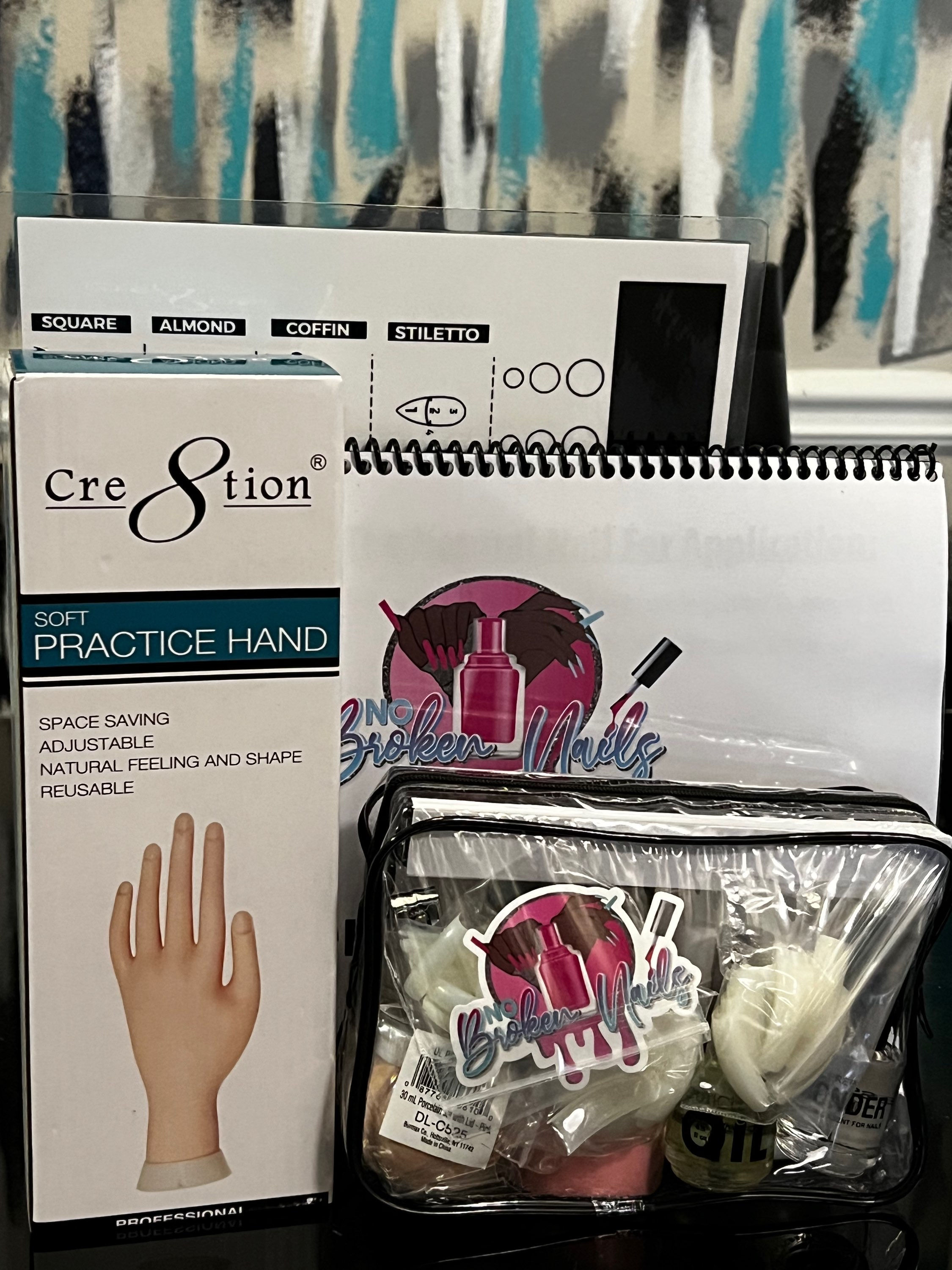 NAIL KIT,MANUAL, AND ACRYLIC BOARD