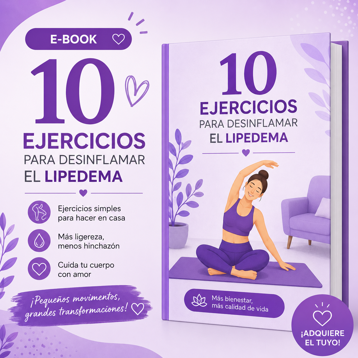 10 Ejercicios para Hacer en Casa y Ayudar a Desinflamar el Lipedema