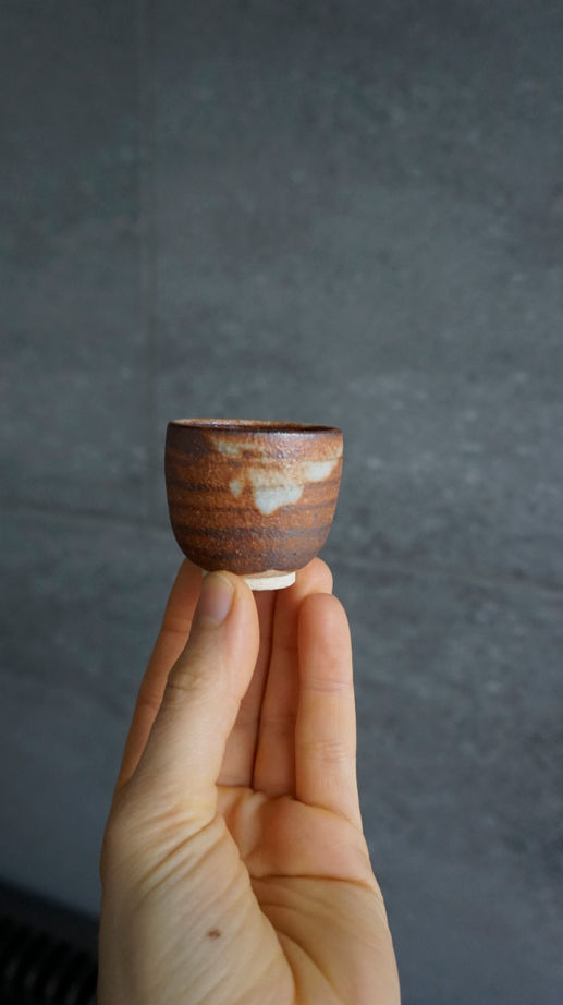 Thumbnail: Ceramic Japanese-inspired sake cup side view