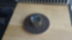 Textured ceramic japanese sake cup top view